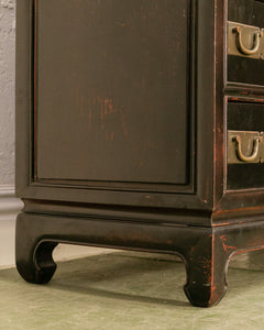 Antique Chest of 4 Drawers in Black