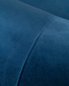 Electric Blue Curved Back Sofa