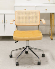 Load image into Gallery viewer, Rattan Office Chair in Yellow
