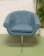 Load image into Gallery viewer, Blue Vintage Swivel Chair
