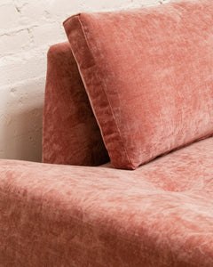 Gondola Armless Sofa In Bianca Rosewood