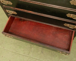 Antique Chest of 4 Drawers in Black