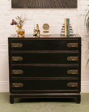 Load image into Gallery viewer, Antique Chest of 4 Drawers in Black
