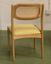 Load image into Gallery viewer, Modern Oak and Rattan Dining Chairs
