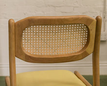 Load image into Gallery viewer, Modern Oak and Rattan Dining Chairs
