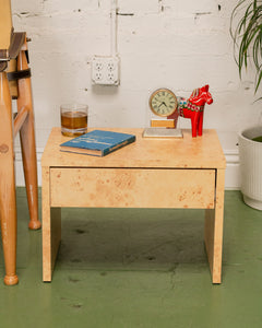 Burlwood Nightstand