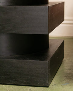 Black Stacked Square Side Table