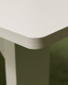 Modern White Sculptured Dining Table