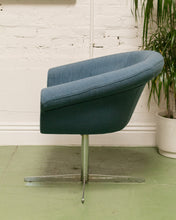 Load image into Gallery viewer, Blue Vintage Swivel Chair
