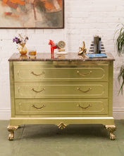 Load image into Gallery viewer, Harden Furniture Modern Brass-Clad Chest of Drawers with Marble Top
