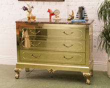 Load image into Gallery viewer, Harden Furniture Modern Brass-Clad Chest of Drawers with Marble Top
