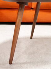 Load image into Gallery viewer, Walnut Boomerang Coffee Table with Round Legs
