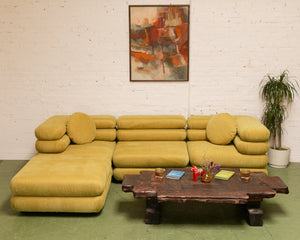 Elodie 4 Piece Modular Sectional in Pistachio Green