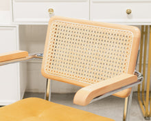 Load image into Gallery viewer, Rattan Office Chair in Yellow
