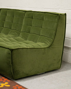 The Juno Modular Six-Piece Sectional in Olive Green