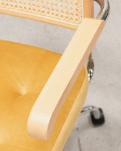 Load image into Gallery viewer, Rattan Office Chair in Yellow
