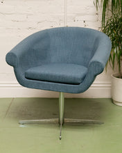 Load image into Gallery viewer, Blue Vintage Swivel Chair
