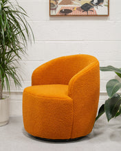 Load image into Gallery viewer, Aria Orange Swivel Chair
