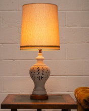 Load image into Gallery viewer, Cream Vintage Holllywood Regency Lamp
