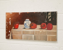 Load image into Gallery viewer, Apples on a Silk Table Oil Painting
