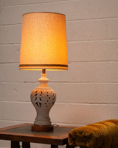 Cream Vintage Holllywood Regency Lamp