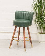 Load image into Gallery viewer, Old Saloon Style Green Bar Stool
