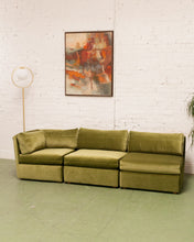 Load image into Gallery viewer, Vintage Modular Green Sofa
