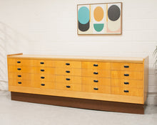 Load image into Gallery viewer, Long Mid Century Chest of Drawers Credenza
