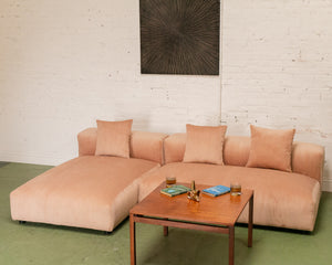 Bailey Sofa in Blush Corduroy