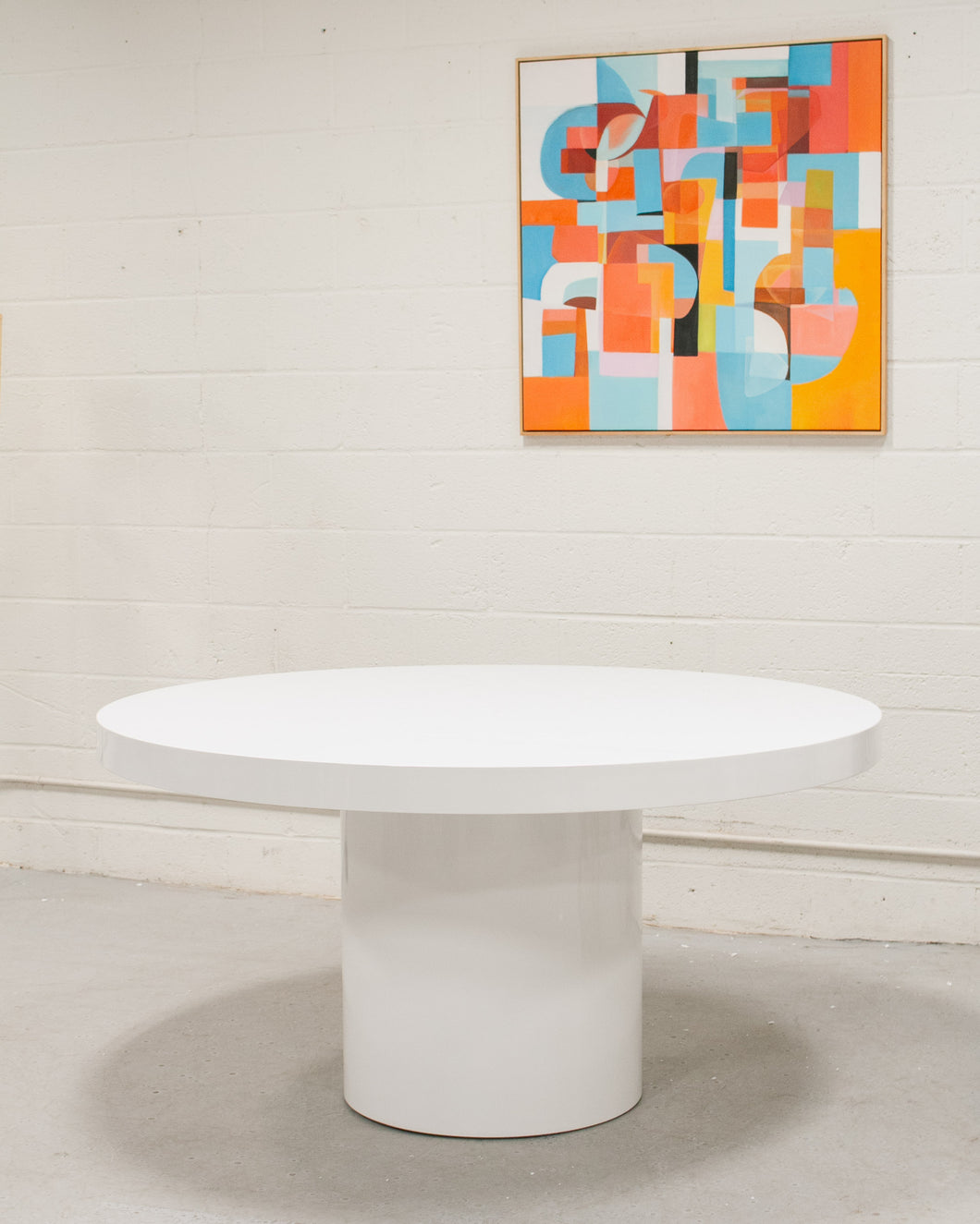 Clara Round White Glossy Table