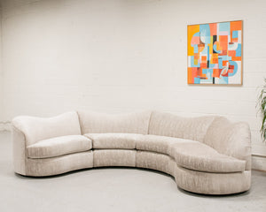 Sculptural 1970’s 4 piece Sectional Sofa