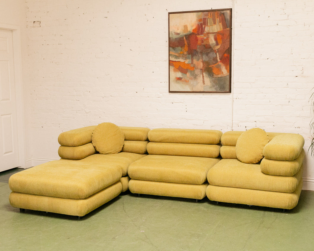 Elodie 4 Piece Modular Sectional in Pistachio Green