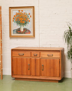 Vintage Oak boho Buffet Sideboard Credenza