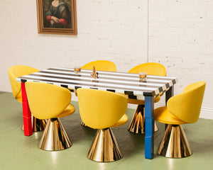 Striped Sculptural Dining Table