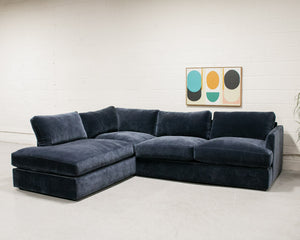 Michonne Sectional Sofa in Amici Indigo