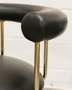 Black and Gold Swivel  Counter Stools