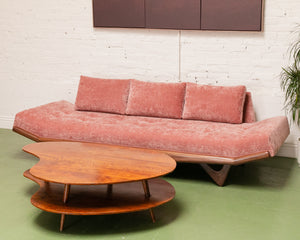 Gondola Armless Sofa In Bianca Rosewood