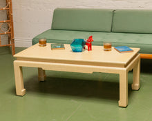 Load image into Gallery viewer, Harrison Van Horn Lacquered Grass Cloth Coffee Table 1980s
