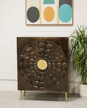 Load image into Gallery viewer, Evelyn Sunburst Wood-carved Bar Cabinet
