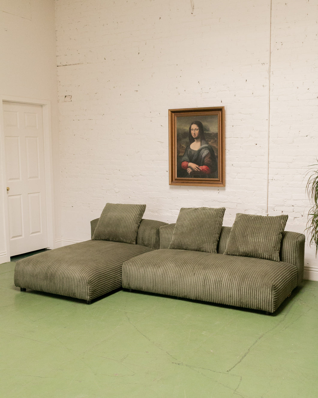 Bailey Sofa in Green Corduroy