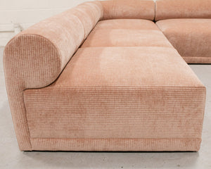 Emma Modular Sectional in Rose