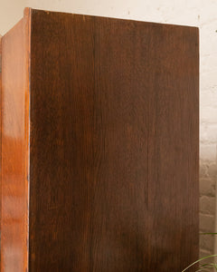 Tiger Wood Oak Art Deco Armoire Wardrobe