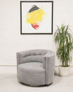 Babita Swivel Chair in Wilshire Pepper