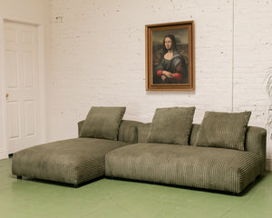 Bailey Sofa in Green Corduroy