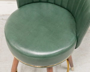 Old Saloon Style Green Bar Stool