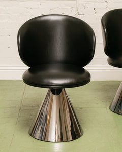 Black Pedestal Chair