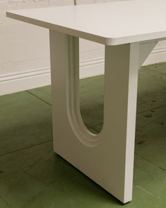 Modern White Sculptured Dining Table