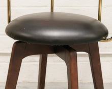 Load image into Gallery viewer, Black and Gold Swivel  Counter Stools
