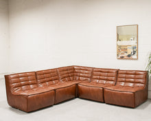 Load image into Gallery viewer, Recycled Leather 6 Piece Juno Sofa
