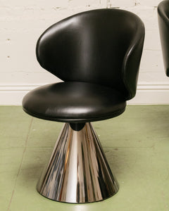 Black Pedestal Chair